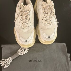 Balenciaga White Triple S Sneakers
